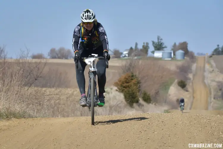 Gravel conditions change throughout the race. This section was more dirt road than some others. 2018 Trans Iowa Gravel Race. © Jon Duke / Cyclocross Magazine