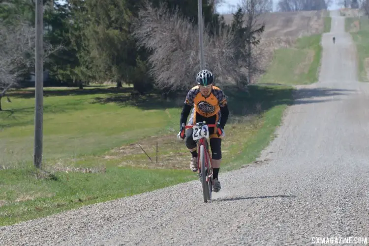 With so many miles, the race includes a lot of solo riding for many. 2018 Trans Iowa Gravel Race. © Jon Duke / Cyclocross Magazine