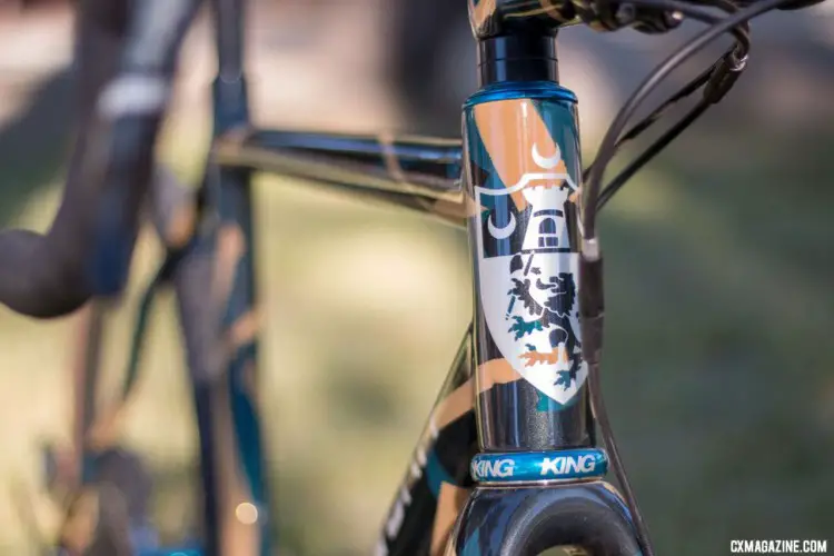 John Slawta of Land Shark painted this McGovern Cycle's custom carbon cyclocross/gravel bike, with a classic paint design from the 80s. The raffle benefits the Sierra Buttes Trail Stewardship. © Cyclocross Magazine
