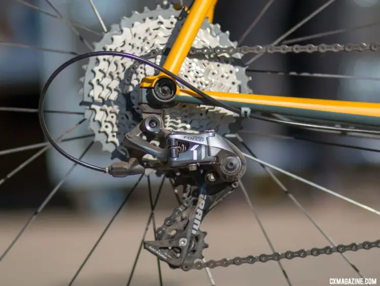 The raffle Sklar All-Road comes with a SRAM Force 1 rear derailleur. © Cyclocross Magazine