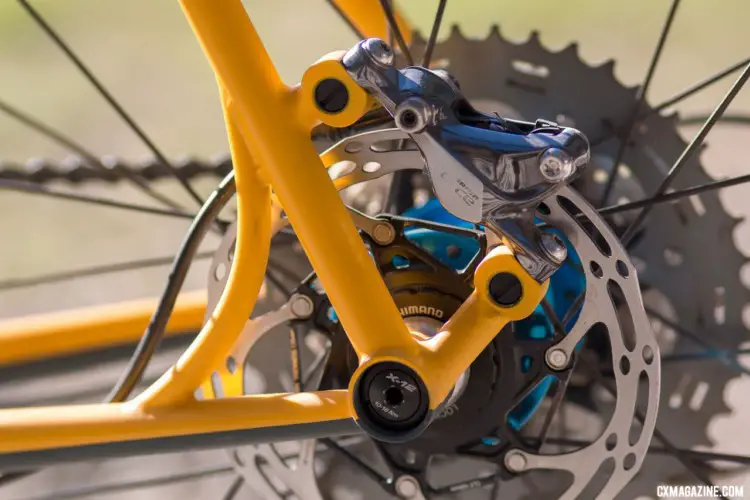 The steel Sklar All-Road comes with Force HRD calipers post mounted to the frame. © Cyclocross Magazine