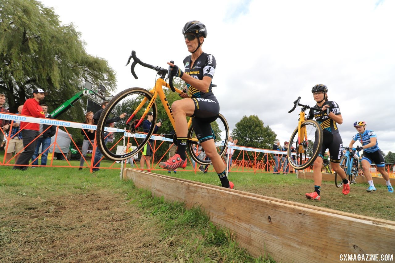 Ellen Van Loy had a strong ride and finished third. 2018 Trek CX Cup, Waterloo © Cyclocross Magazine / D. Mable