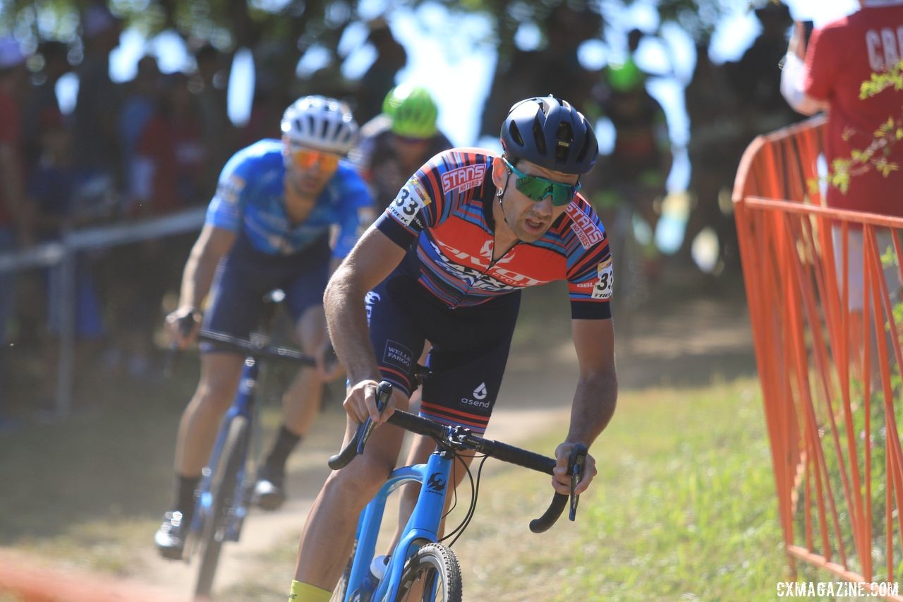 Jamey Driscoll raced the World Cup with his new team. 2018 World Cup Waterloo. © D. Mable / Cyclocross Magazine