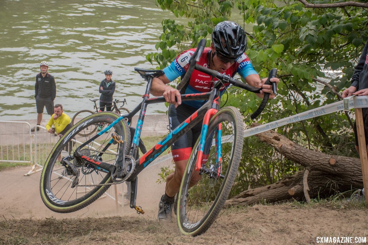 Jeremy Powers raced his first race with his new Pactimo-Fuji-SRAM program on Saturda. 2018 Rochester Cyclocross. © Evan Grucela