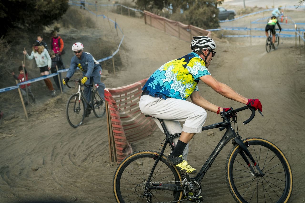 Volcanic moon dust beach get away. 2018 Cyclocross Crusade Halloween Race at Deschutes Brewery, Bend, OR. © Ben Guernsey