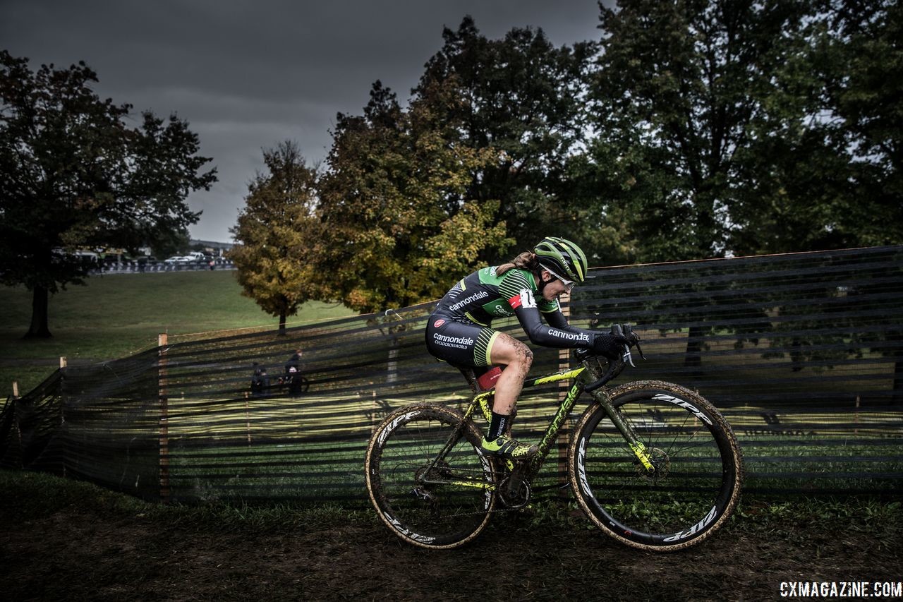 Kaitie Keough rode to a third-place finish on Saturday. 2018 Cincinnati Cyclocross Day 1. © Greg Davis