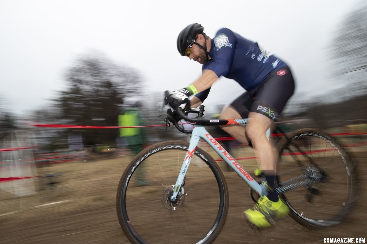 Michael Kerr rode to 45th place in Louisville. Masters Men 55-59. 2018 Cyclocross National Championships, Louisville, KY. © A. Yee / Cyclocross Magazine