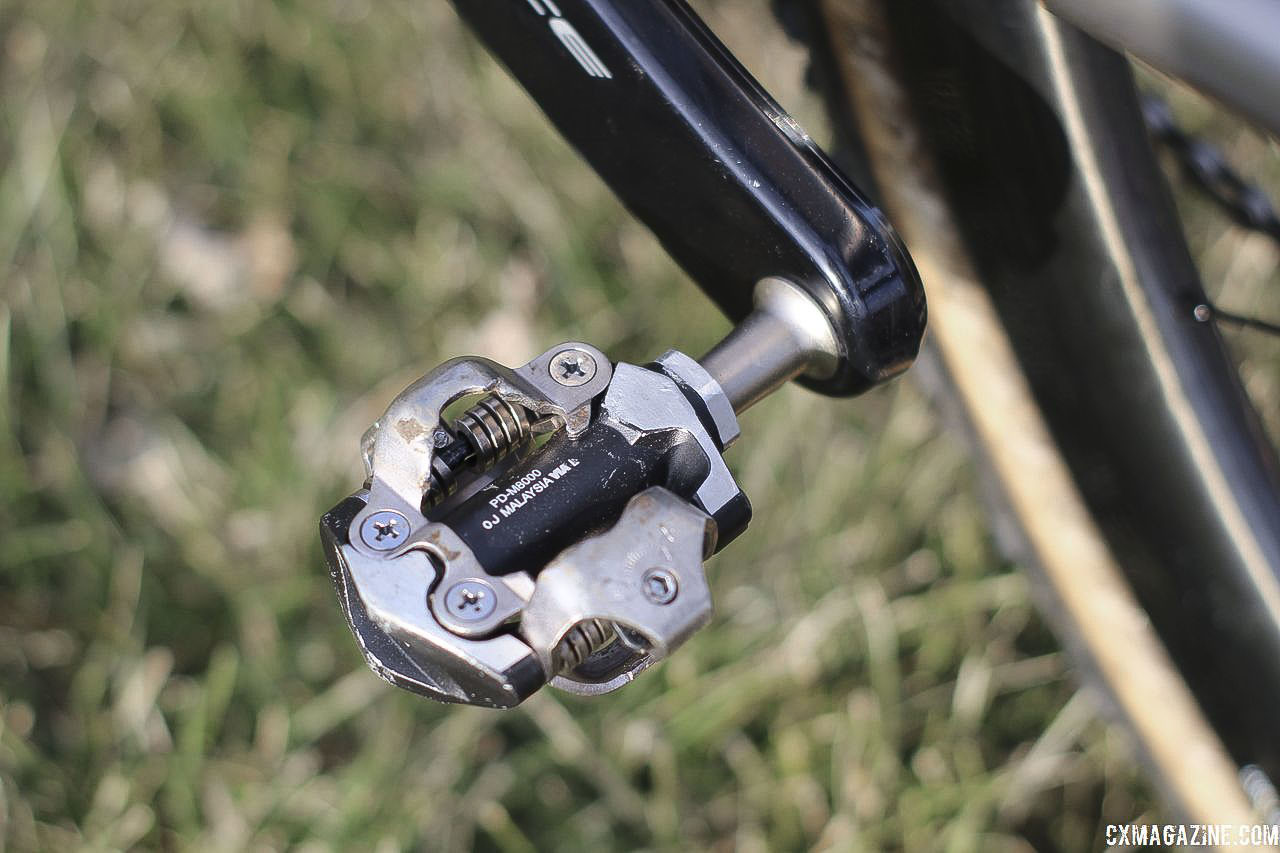 Selander used PD-M8000 XT pedals. Bjorn Selander's Bingham Built Titanium Cyclocross Bike. © Z. Schuster / Cyclocross Magazine