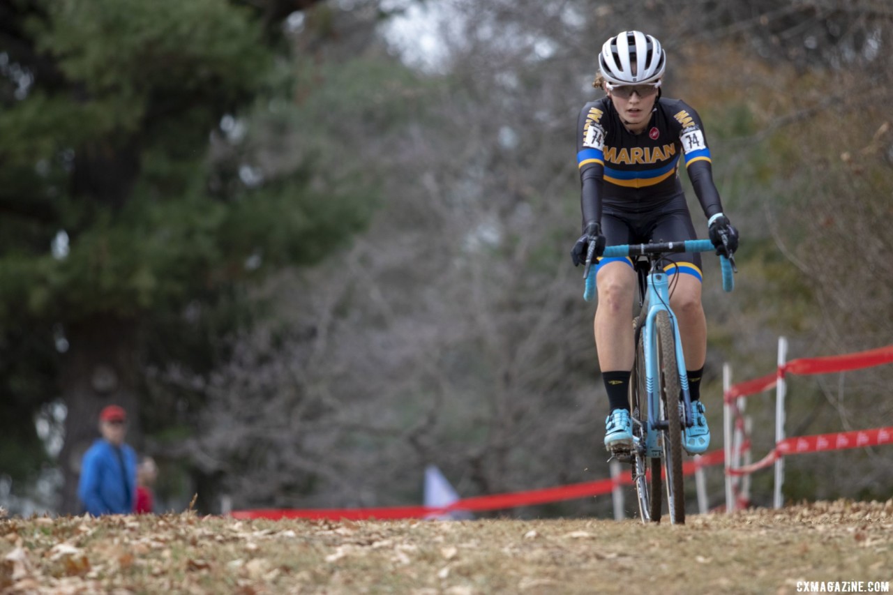 Emma Swartz was one of several U23 and elite riders present in the Varsity field. Collegiate Varsity Women. 2018 Cyclocross National Championships, Louisville, KY. © A. Yee / Cyclocross Magazine