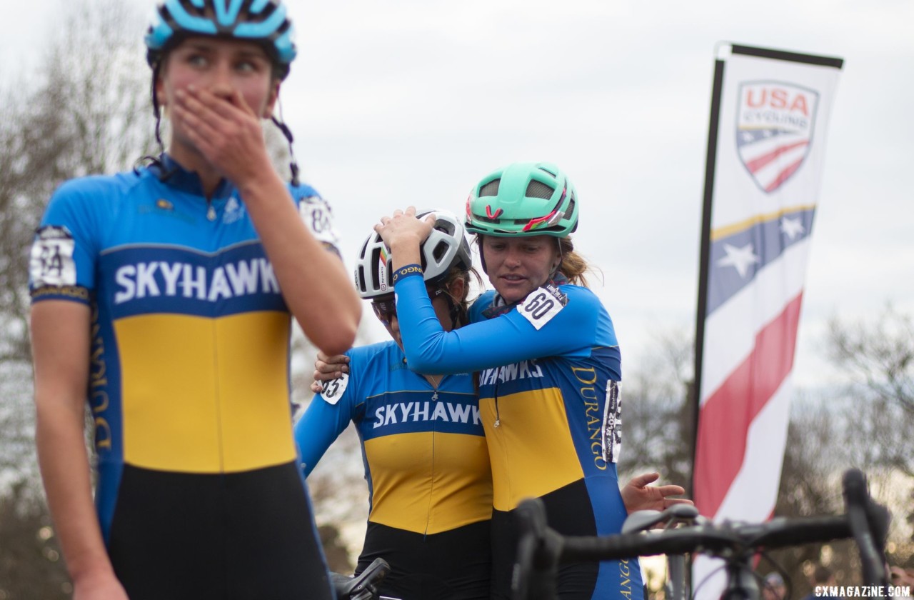 Ellen Campbell held onto a top ten position in Louisville. Collegiate Varsity Women. 2018 Cyclocross National Championships, Louisville, KY. © A. Yee / Cyclocross Magazine