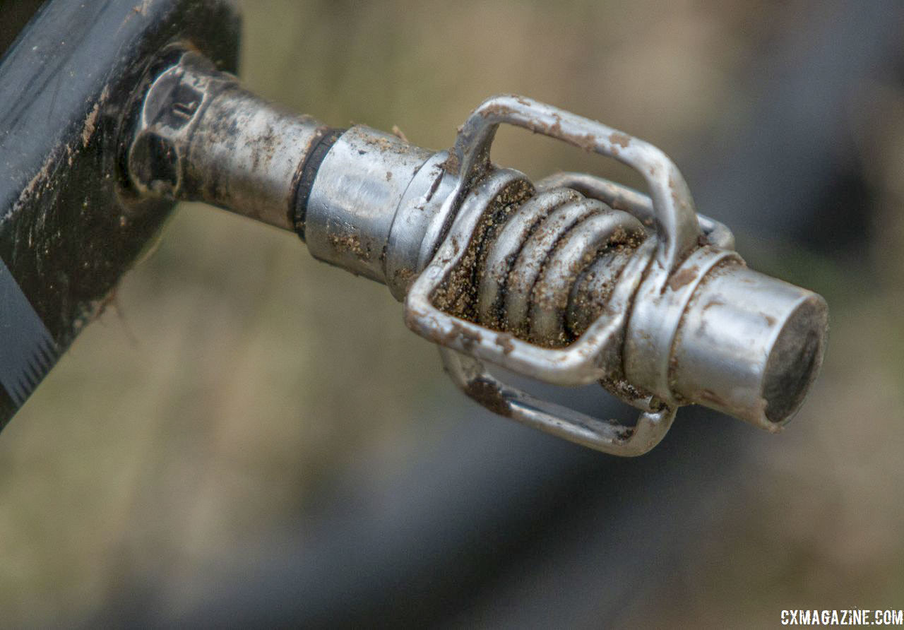 LaVesser ran Crankbrothers Eggbeater pedals. Holly LaVesser's Masters 35-39 title-winning Van Dessel Full Tilt Boogie. 2018 Cyclocross National Championships, Louisville, KY. © A. Yee / Cyclocross Magazine