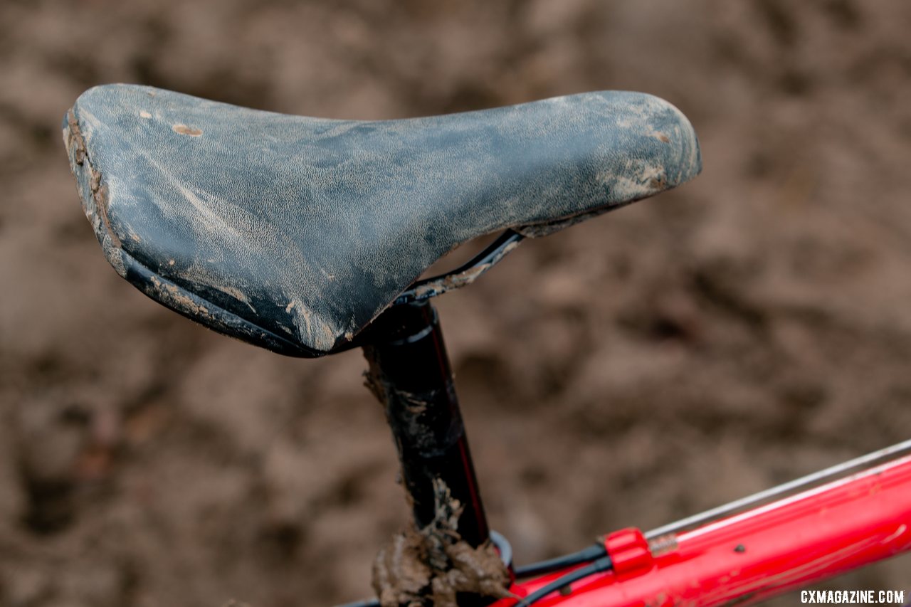 Redline kept saddles proportionately small for the little ones. Miller Reardon's Redline Conquest 24. 2018 Cyclocross National Championships, Louisville, KY. © A. Yee / Cyclocross Magazine