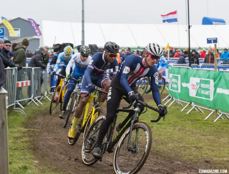 Cooper Willsey. Team USA U23 Men. 2019 Cyclocross World Championships, Bogense, Denmark. © K. Keeler / Cyclocross Magazine