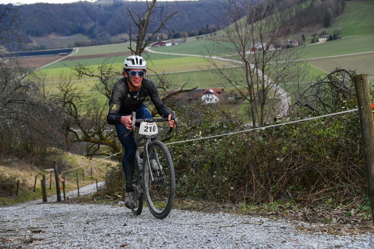 Although the Swiss Cyclocross Worlds course will be flat, there was plenty of climbing at the Tortour event. 2019 Tortour Winter Gravel Stage Race, Switzerland. © alphafoto.com