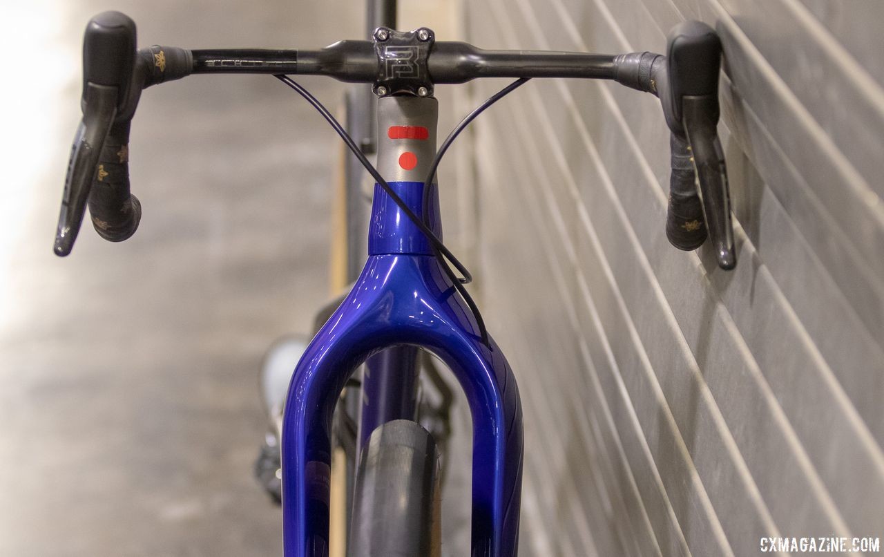 TRed Muur titanium monster cross / gravel bike stayed with its name and went with SRAM Red eTAP components for its drivetrain. 2019 NAHBS Sacramento. © A. Yee / Cyclocross Magazine