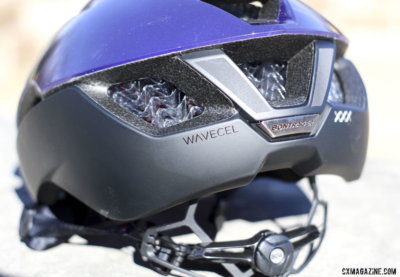 The rear of the helmet has four vents. Bontrager XXX WaveCel LTD helmet. © Z. Schuster / Cyclocross Magazine