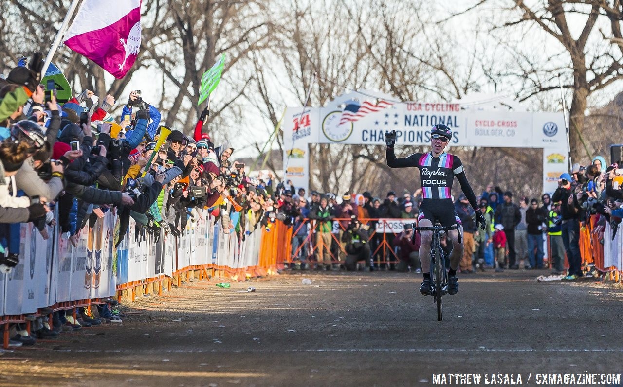 The 2014 Boulder Nationals was a day to remember for Powers. © M. Lasala / Cyclocross Magazine