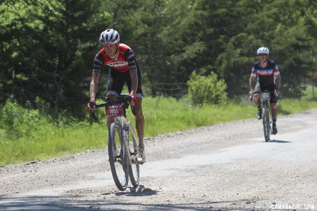 Stetina said training his technical and handling skills will be an important part of his program . 2019 Men's Dirty Kanza 200 Gravel Race. © Z. Schuster / Cyclocross Magazine