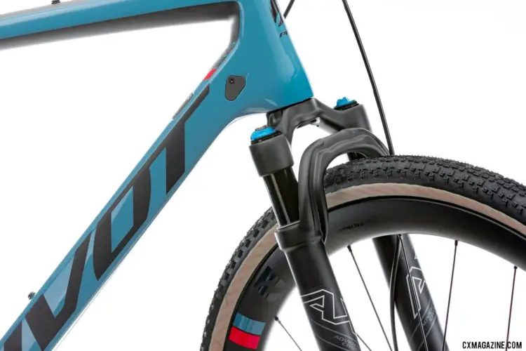 Pivot's all-new versatile Vault cyclocross / gravel bike is compatible with the Fox AX suspension fork.