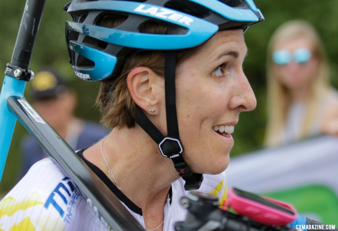 Gilbert smiles during the Mt. Krumpit run. Faces of 2019 Jingle Cross. © D. Mable / Cyclocross Magazine