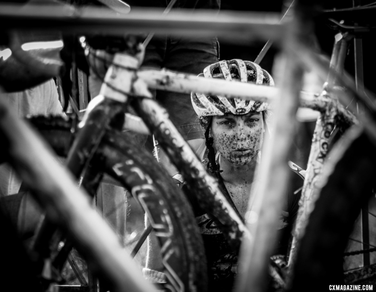 Caroline Nolan suffered at the end of Sunday's UCI C1 due to an asthma attack. Faces of 2019 Jingle Cross. © D. Mable / Cyclocross Magazine