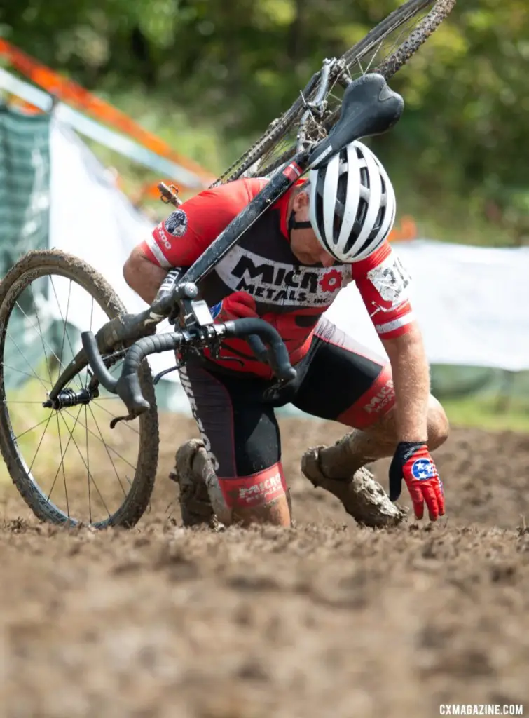 Krumpit brought racers to their knees. 2019 Jingle Cross. © A. Yee / Cyclocross Magazine