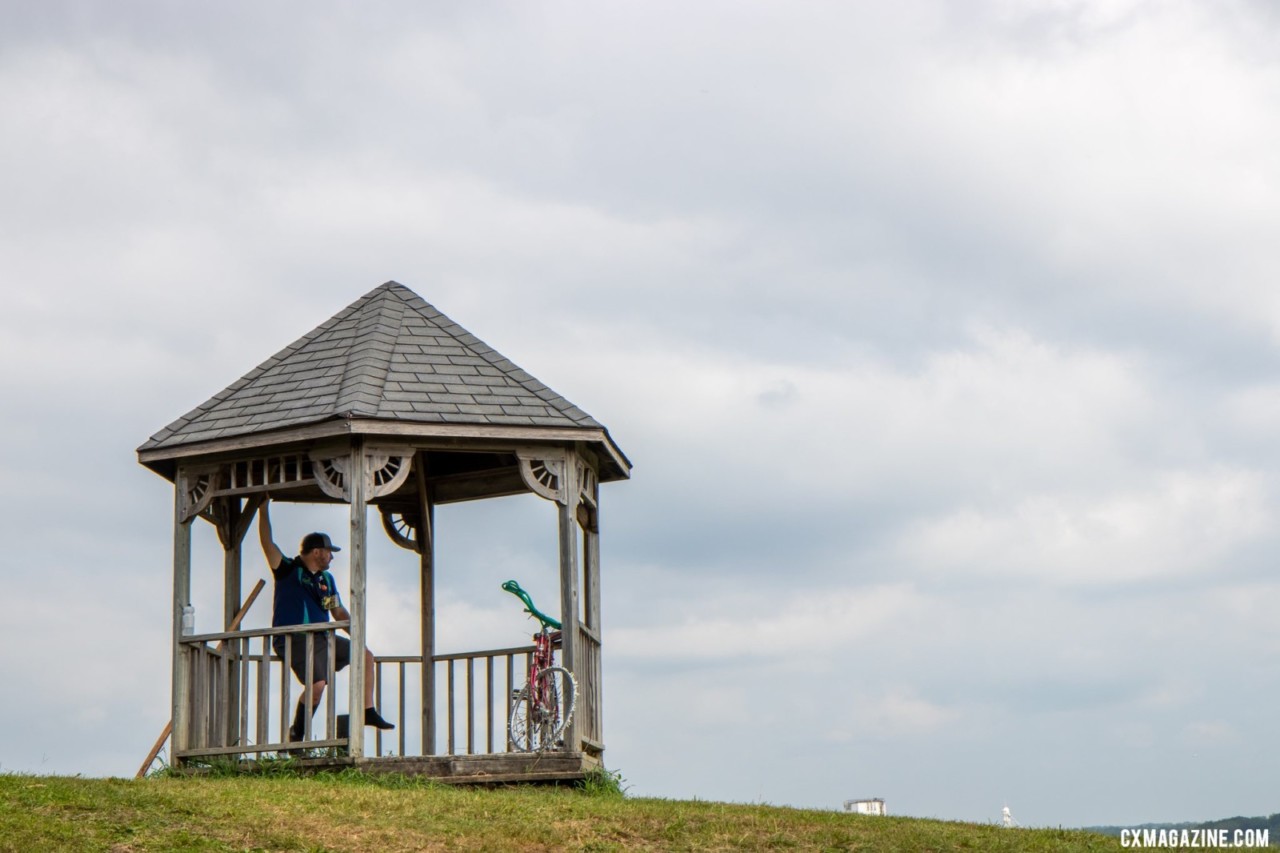 The best seat in the house. 2019 Jingle Cross. © A. Yee / Cyclocross Magazine