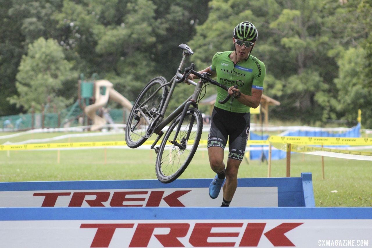 Ross Ellwood was sporting the colors of his new Alpha Bicycle - Groove Subaru team. 2019 Rochester Cyclocross Friday Pre-Ride. © Z. Schuster / Cyclocross Magazine