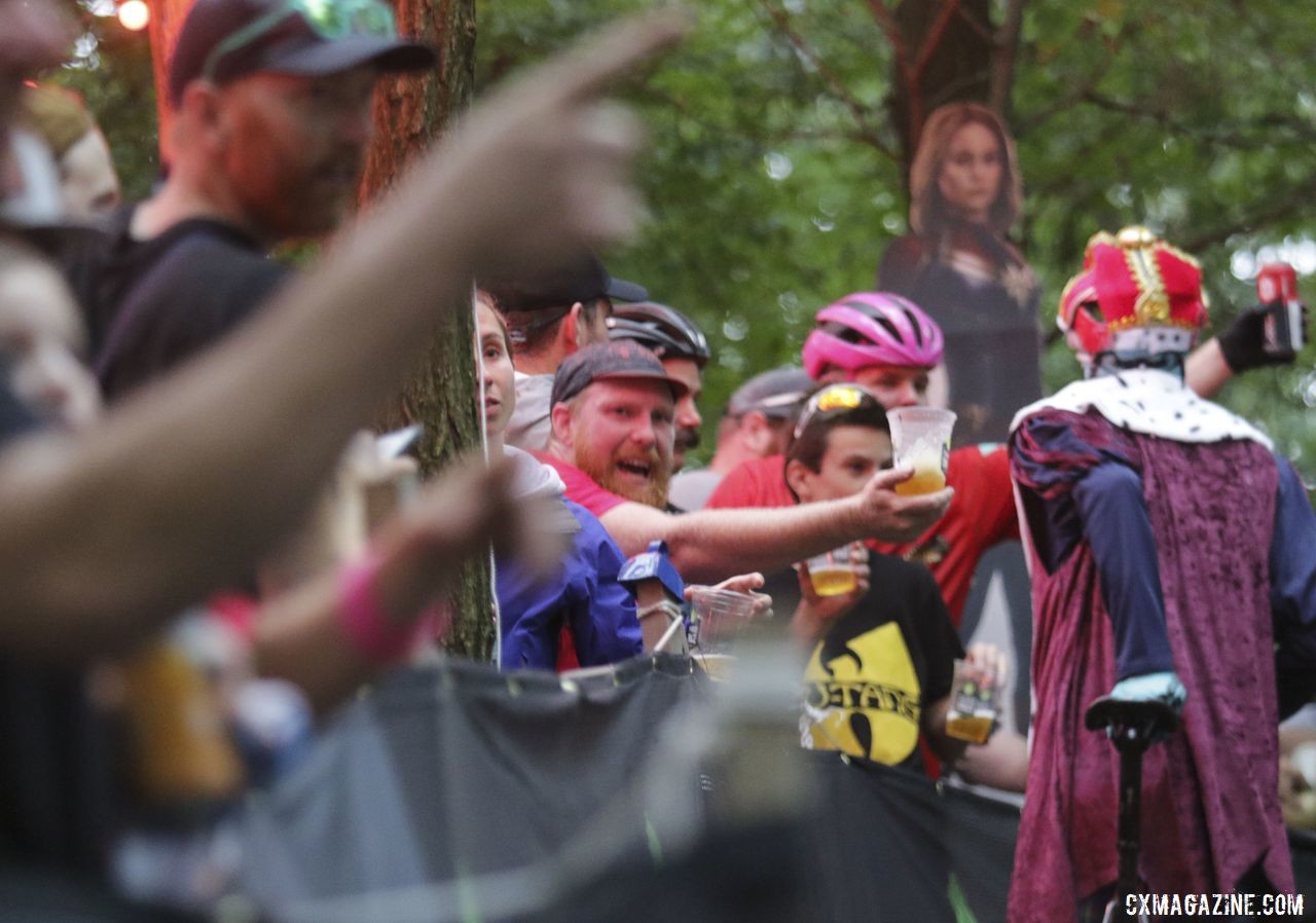 Handups were there for the taking in the Secret Bar during the Legends Race. 2019 Trek CX Cup and World Cup Waterloo Scene. © D. Mable / Cyclocross Magazine