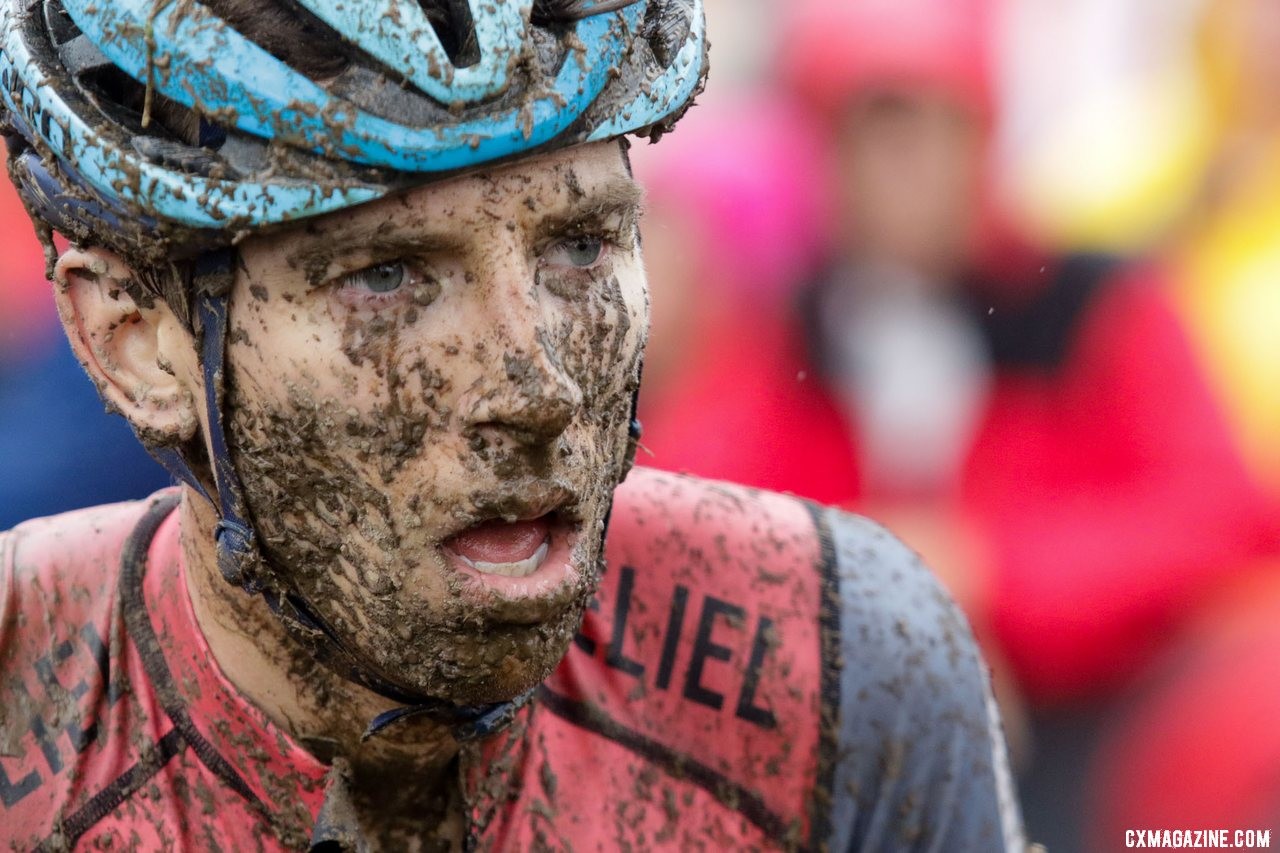 Kerry Werner battled with Curtis White for most of Sunday and showed the effects after the race. Faces of the 2019 World Cup Waterloo. © D. Mable / Cyclocross Magazine