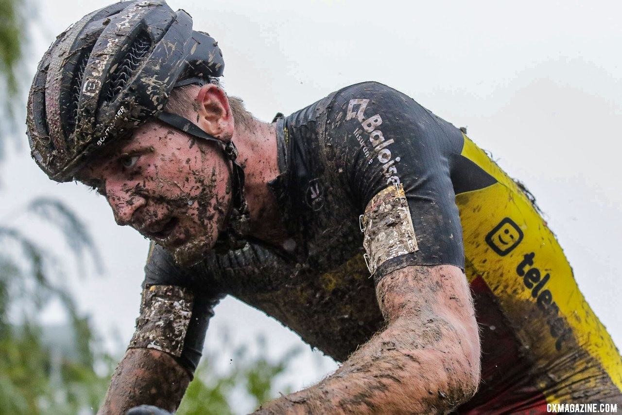 Toon Aerts gritted his way to a second-place finish in the World Cup. Faces of the 2019 World Cup Waterloo. © D. Mable / Cyclocross Magazine