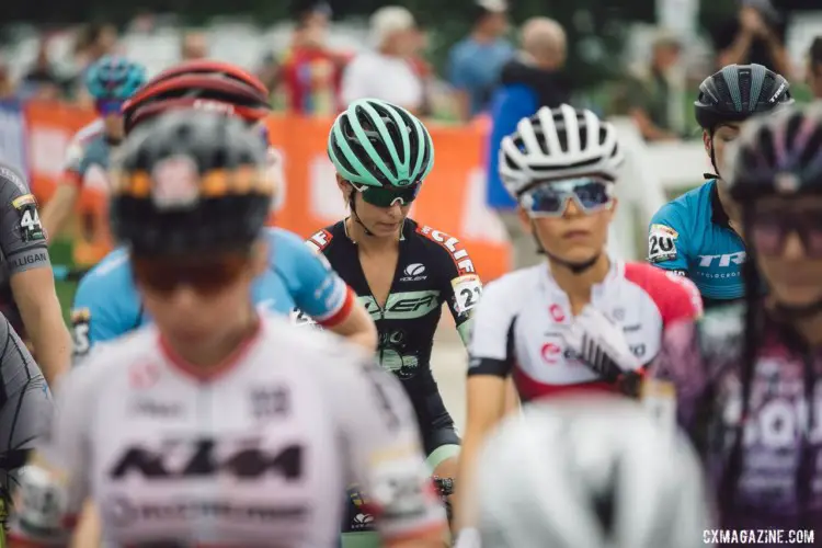 Caroline Nolan gets set to race her first World Cup. Caroline Nolan Rider Diary, 2019 Jingle Cross World Cup. © Balint Hamvas / Cyclephotos