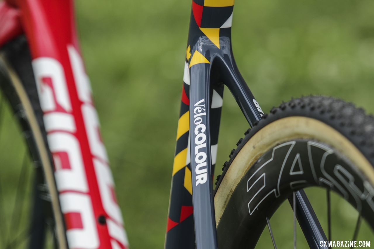 Toronto's VelColour painted Van den Ham's bike. Michael van den Ham's Canadian Champ Giant TCX Advanced Pro. © D. Mable / Cyclocross Magazine