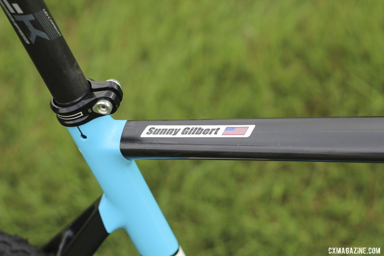 Gilbert's bike has a name sticker, but it would probably be tough to confuse her bike with Caroline Mani's. Sunny Gilbert's 2019/20 Van Dessel Full Tilt Boogie. © Z. Schuster / Cyclocross Magazine