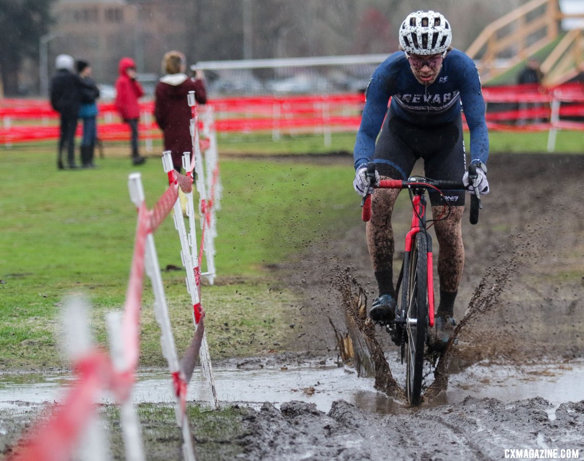 Brevard made a splash at the 2019 Cyclocross Nationals with a victory by the coach on Wednesday. Collegiate Varsity Men. 2019 Cyclocross National Championships, Lakewood, WA. © D. Mable / Cyclocross Magazine