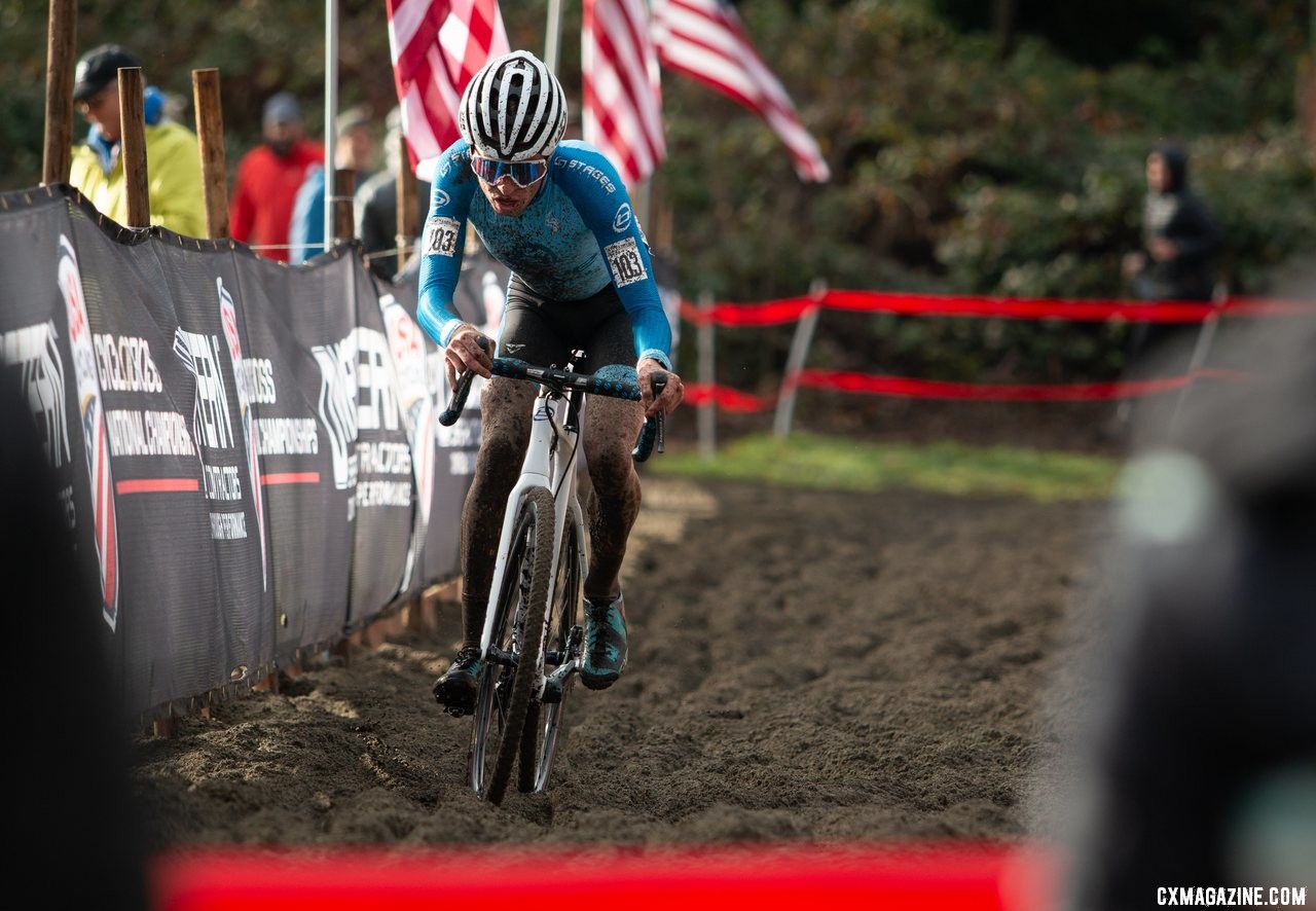 Eric Brunner took the U23 Men's title. 2019 Cyclocross National Championships, Lakewood, WA. © A. Yee / Cyclocross Magazine