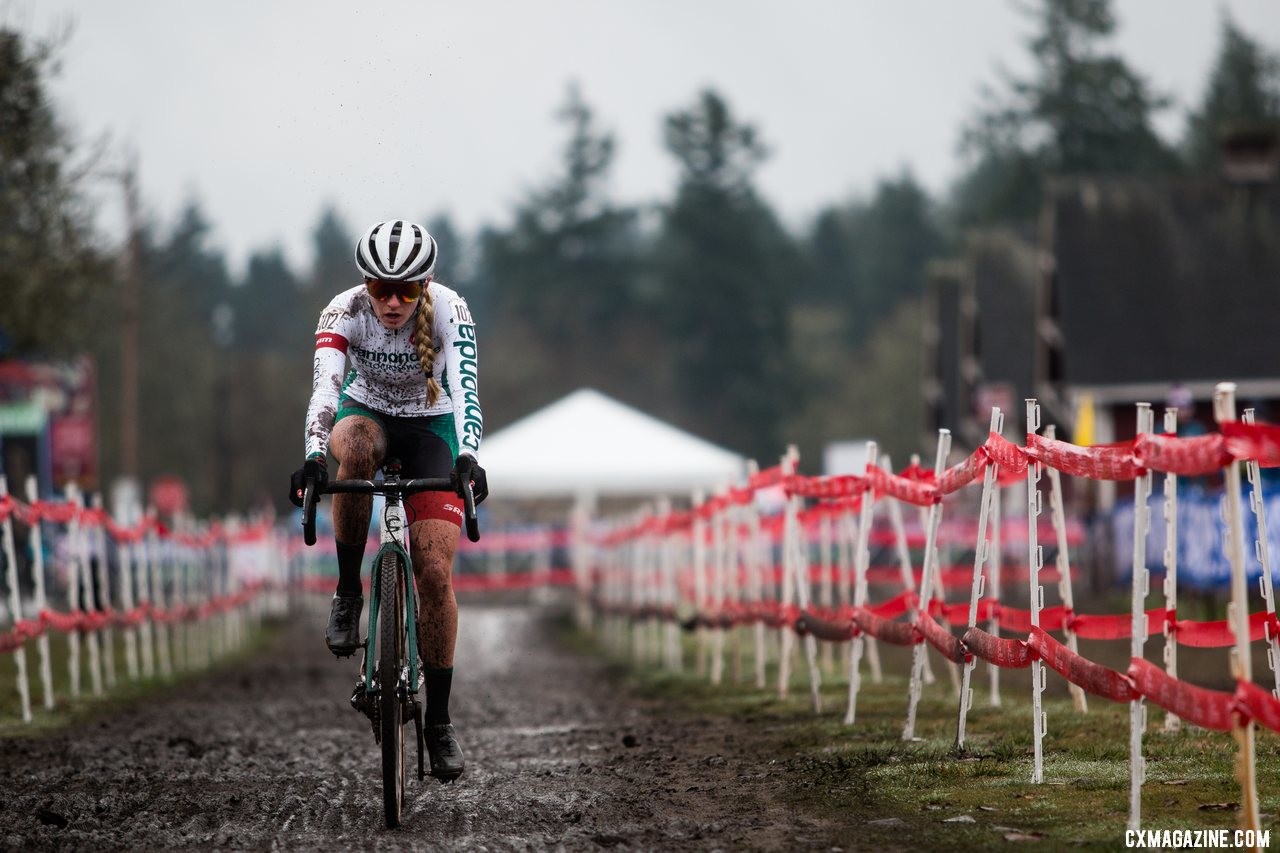 Katie Clouse was dominant as a first-year U23, and took yet another Nationals title. U23 Women. 2019 Cyclocross National Championships, Lakewood, WA. © A. Yee / Cyclocross Magazine