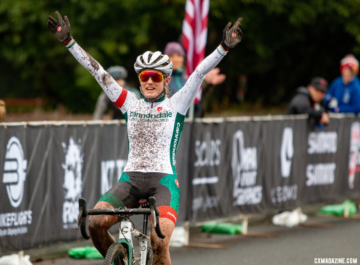 Katie Clouse was dominant as a first-year U23, and took yet another Nationals title. U23 Women. 2019 Cyclocross National Championships, Lakewood, WA. © A. Yee / Cyclocross Magazine