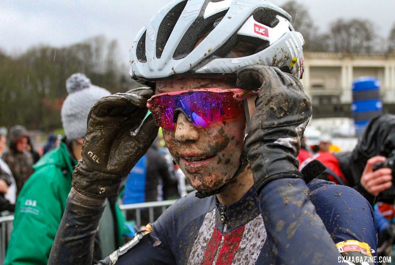 Madigan Munro completed her first Euro race of the season at Namur. 2019 Namur UCI Cyclocross World Cup. © B. Hazen / Cyclocross Magazine