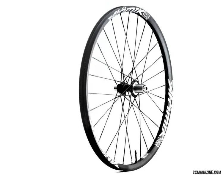 From a distance, the Atomik Ultimate Berd carbon tubeless wheels with Berd polyethylene spokes looks like a normal wheel. © Cyclocross Magazine