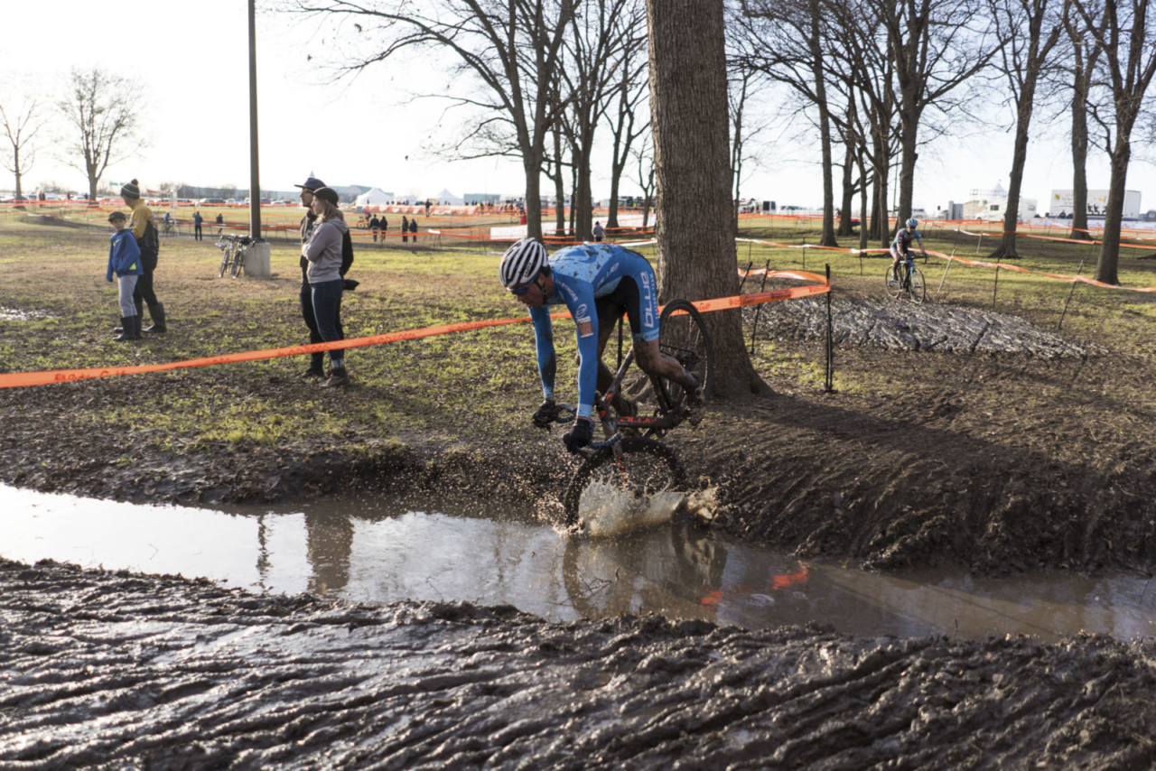 This ditch got the best of Maxx Chance. 2019 Ruts n' Guts Day 1. © P. Means / Cyclocross Magazine