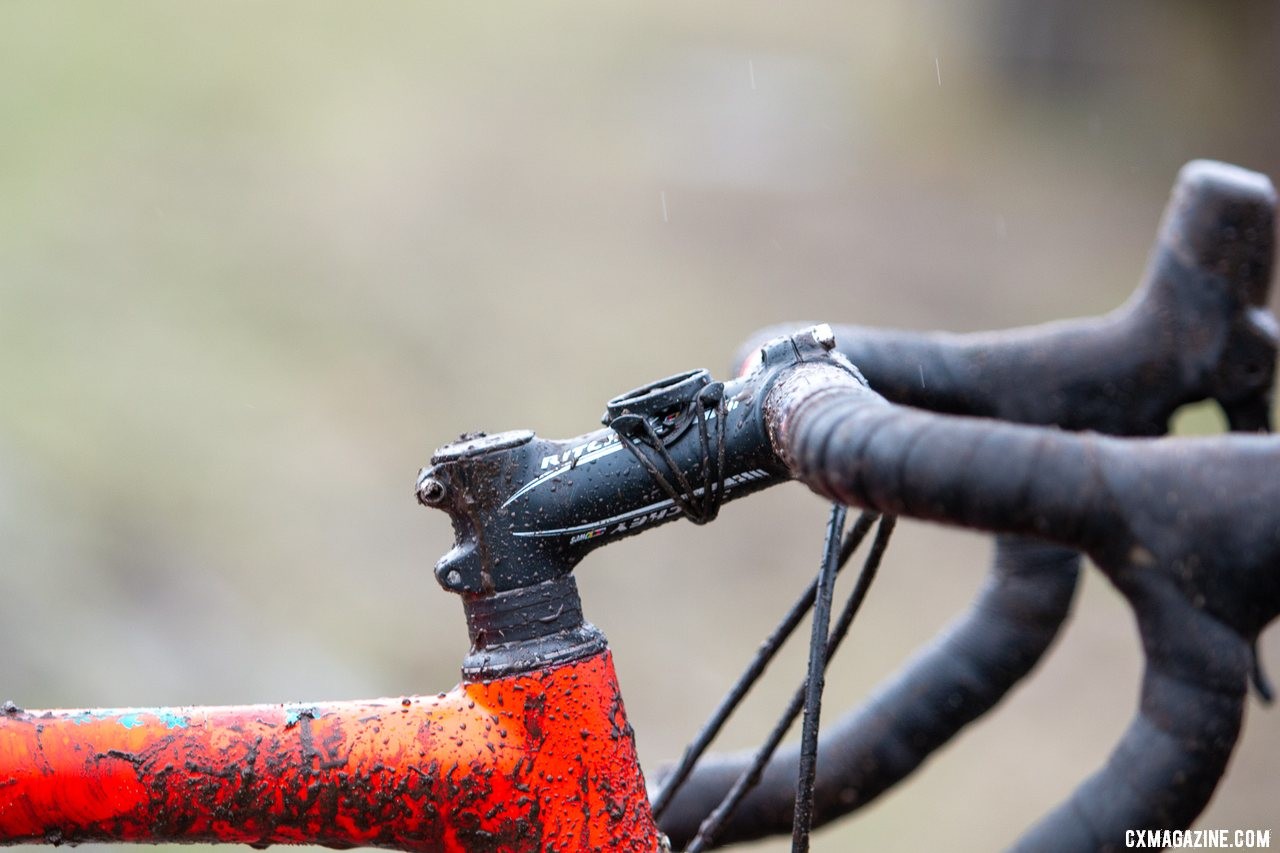 The Ritchey Superlogic II handlebar features an ergo bend in the drops. Don Myrah's Ibis Hakka MX. 2019 USA Cycling Cyclocross National Championships bike profiles, Lakewood, WA. © A. Yee / Cyclocross Magazine