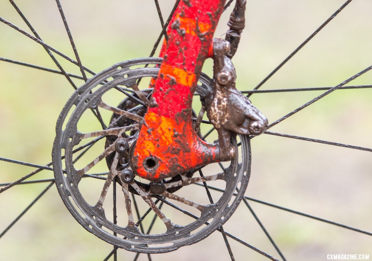 ENVE's CX fork uses post mount brakes. Don Myrah's Ibis Hakka MX. 2019 USA Cycling Cyclocross National Championships bike profiles, Lakewood, WA. © A. Yee / Cyclocross Magazine