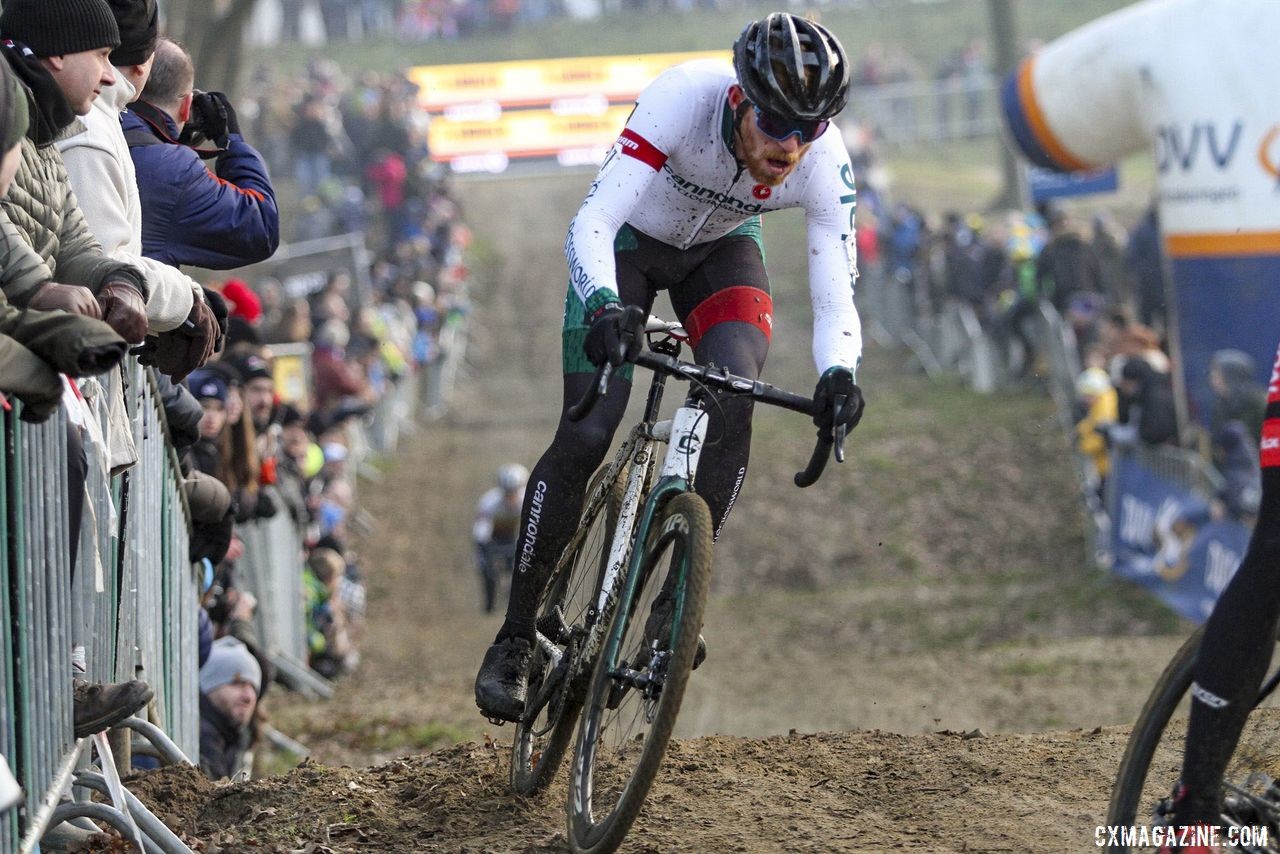 Stephen Hyde finished 14th at GP Sven Nys. 2020 GP Sven Nys, Baal. © B. Hazen / Cyclocross Magazine