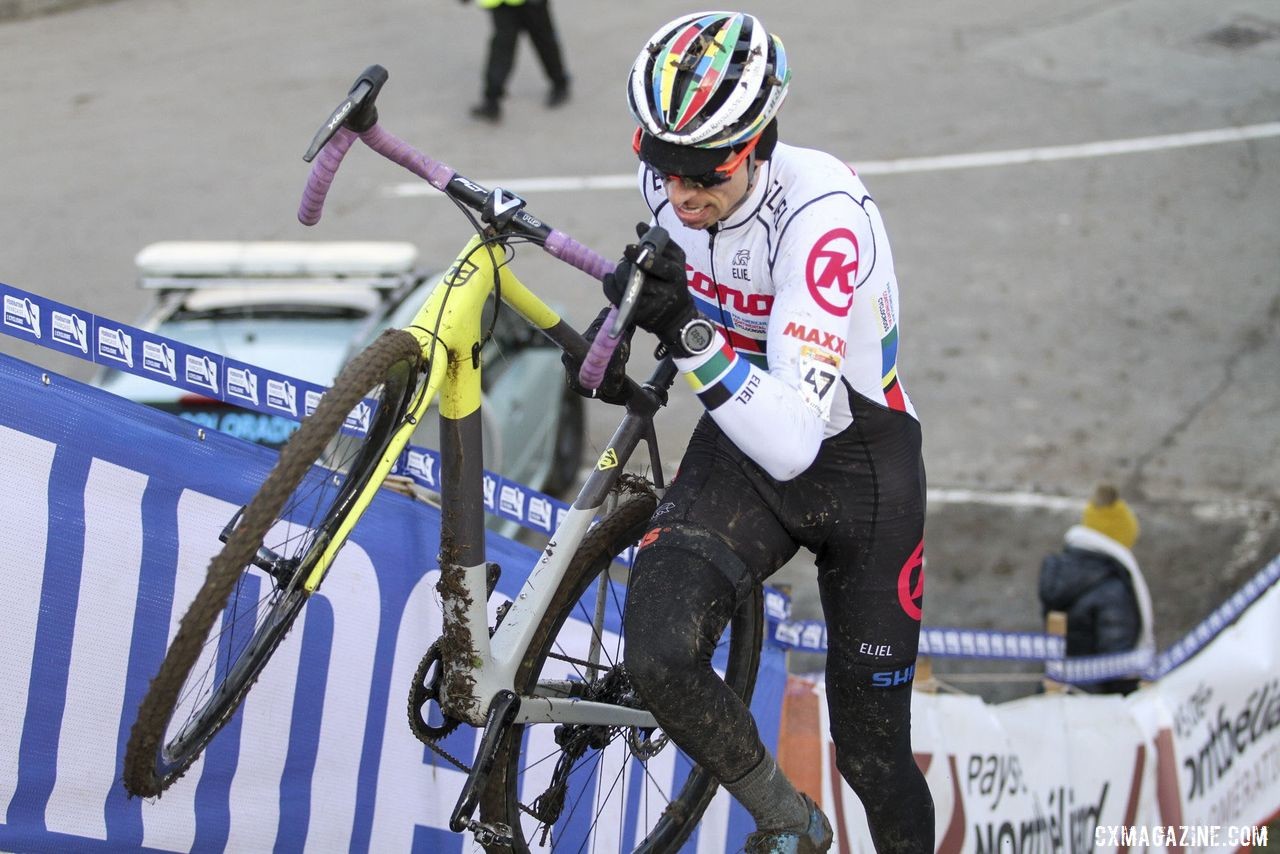 Kerry Werner finished 38th at Nommay. 2020 World Cup Nommay, France. © B. Hazen / Cyclocross Magazine