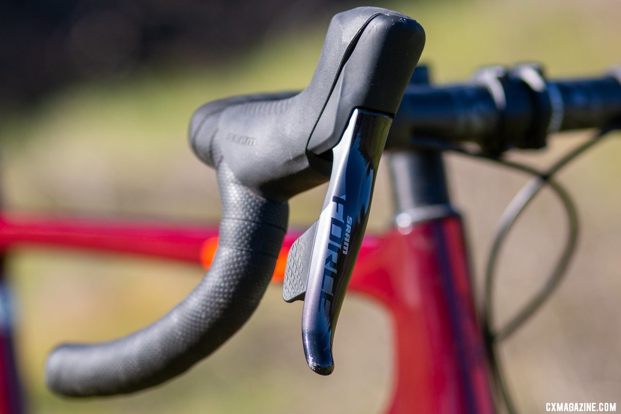 SRAM's AXS eTap Force offers what we've found to be the most intuitive 1x shifting available. The Cervelo Aspero carbon gravel bike. © Cyclocross Magazine