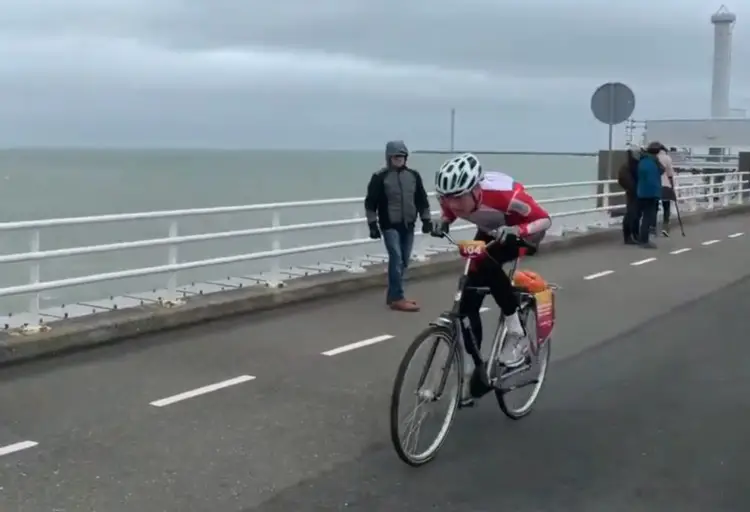 The 2020 Dutch Headwind Cycling Championships. Cycling Against the Wind