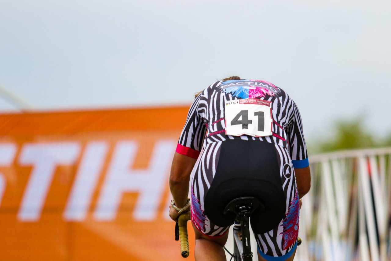 Caroline Mani ended her streak of top fives at the World Cup. 2021 UCI Cyclocross World Cup Waterloo, Elite Women. © D. Mable / Cyclocross Magazine