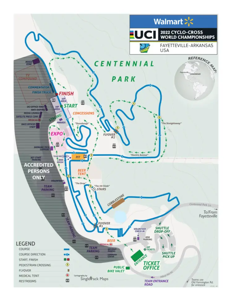 2022 UCI Cyclocross World Championships, Fayetteville: Schedule, Video